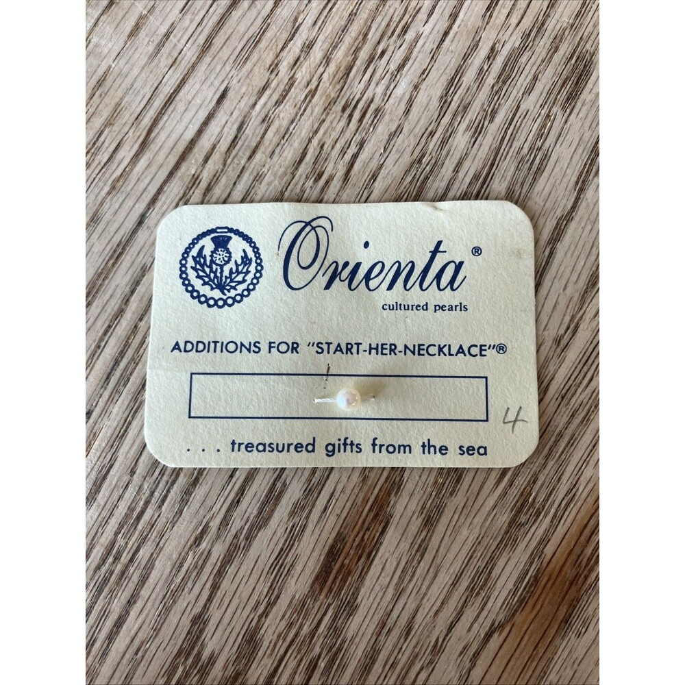 Vintage Orienta Cultured Pearl 4mm New Without Box